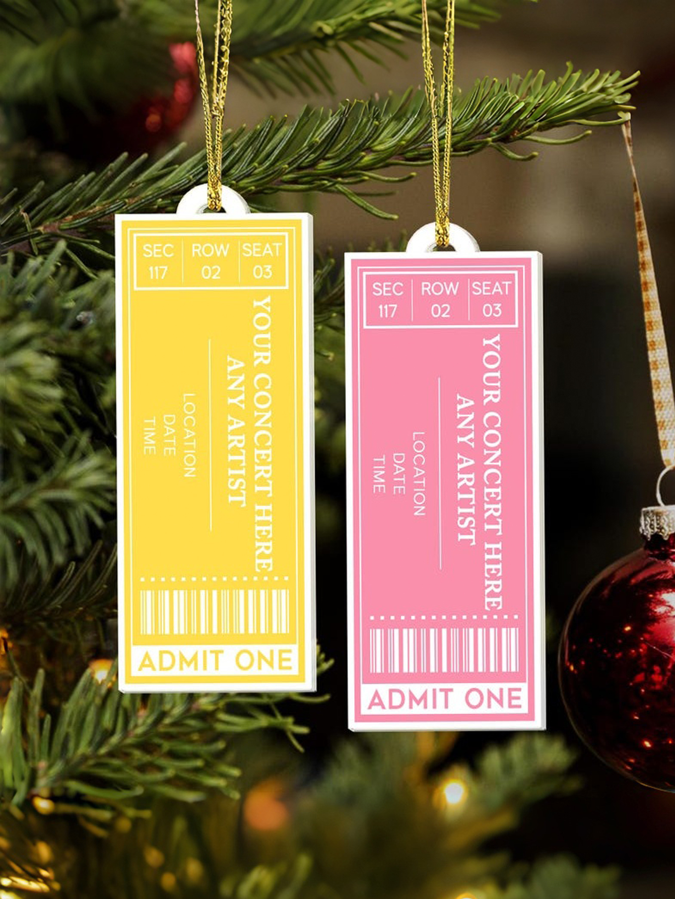 Custom Acrylic Concert Ticket Keychain